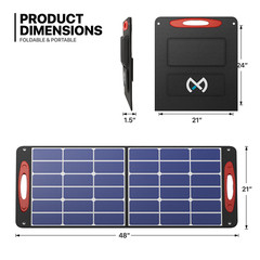 [PORTABLE POWER STATION+FOLDABLE SOLAR PANEL]Camping Solar Generator w/LED Light