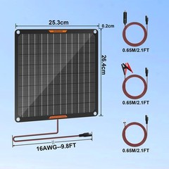 Auto Solar Battery charger 10 Watt 12V Trickle Charger IP67 Waterproof Car Motor
