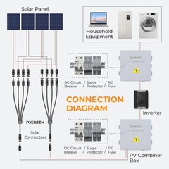 4 to 1 Solar Panel Splitter Solar Panel Parallel Connectors Solar Adapter Cable