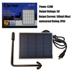 Solar Charger Continuously power solar panel for cameras with 5V 0.8W Micro USB