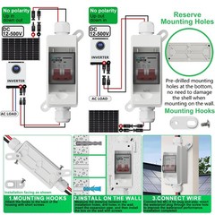 Solar Panel Disconnect Switch 32A 500V DC Circuit Breaker IP65 for Outdoor Use