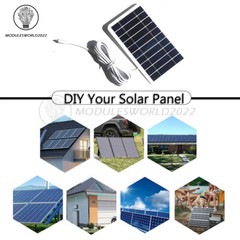 5V 2W Solar Panel Output USB Outdoor Portable Solar System Mobile Phone Charger