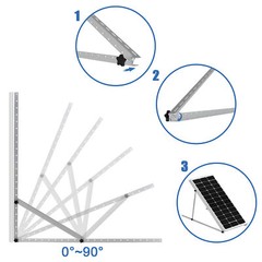 Solar Panel RV Tilt Mount Brackets 46in Roof Flat Surface Adjustable Frame 2 set