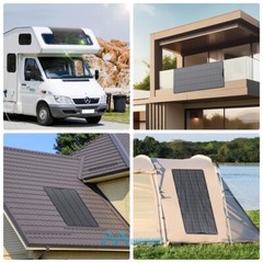 400W 200W 100W Solar Panel Kit Mono Off-Grid 12/24V Home Rooftop RV Charging