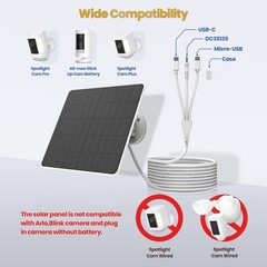 2 Pack 6W Solar Panel for Outdoor, 5V USB Solar Charger with Rechargeable Bat…