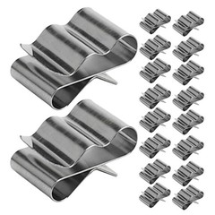 30Pcs Reusable Stainless Steel Cable Clips for Photovoltaic Wire Harness Silver