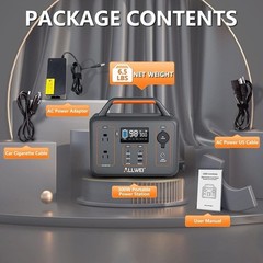 Portable Power Station 280Wh Generator Rechargeable Solar Backup Outdoor Use