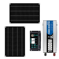 10000W Solar Power System Kit 12Vto110V/220V+2pcs Solar Panels+ 100A Controller