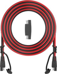 Water-Resistant 12FT SAE to SAE Extension Cable with Polarity Reverse Adapter