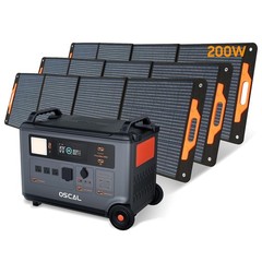 Blackview OSCAL PowerMax 3600W Portable Power Station 3600Wh 3x 200W Solar Panel