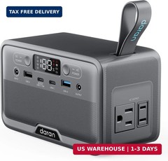 DARAN Portable Power Station 89.6Wh LiFePO4 Battery 100W(200W Peak) Solar Power