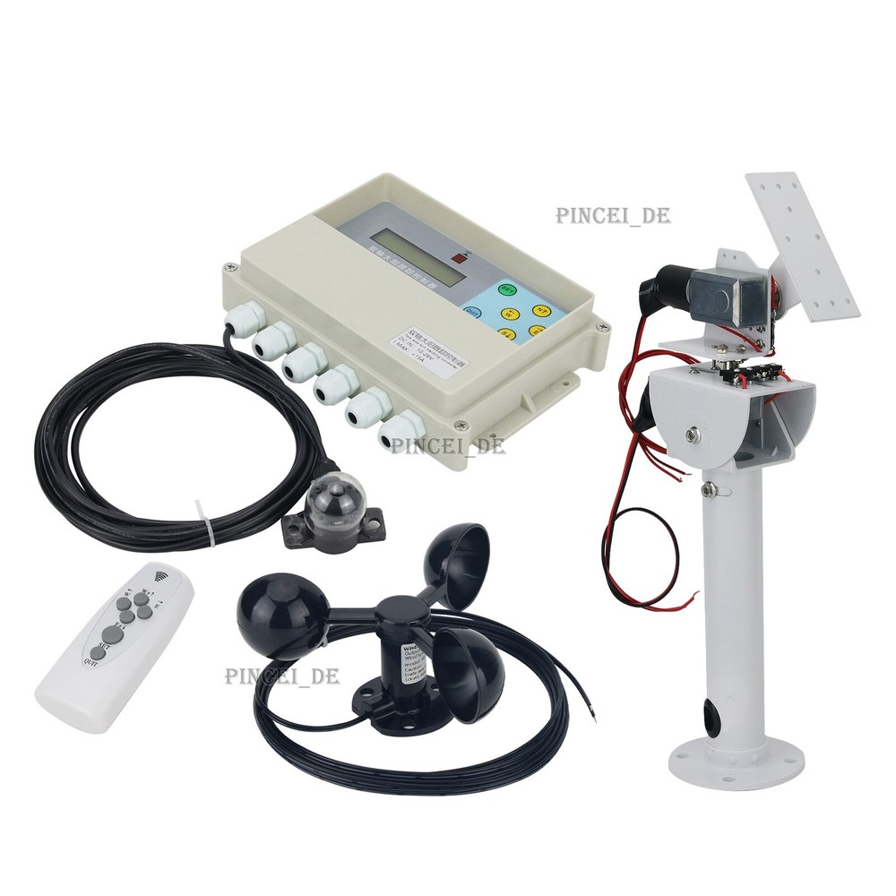 Dual Axis Solar Tracker Controller With Wind Speed Sensor + DC Two Axis Gimbal