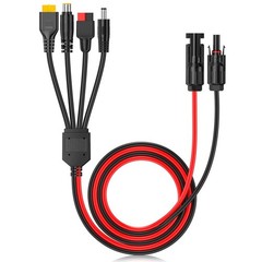 4-In-1 Solar Panel Connector Extension Cable Splitter for Connector DC9465