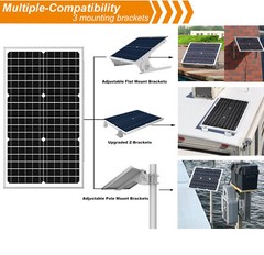 400w 12v Solar Panel Kit 100A Battery Charge Controller For Caravan RV Boat Home