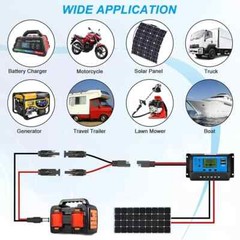 ELECTOP Solar Panel Connector Cable, 10AWG SAE Connector to Male & Female Solar