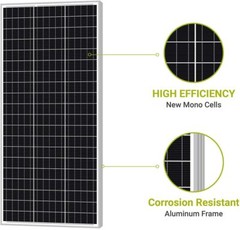 **100W x 8 = 800W 12V Monocrystalline Solar Panel for RV, Cabin, Solar Project**