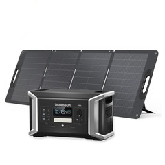 Dabbsson 1024Wh 2000W Portable Power Station w/ Folding 210W Solar Panel Outdoor