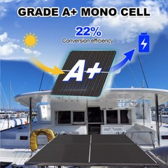 60W 12V Solar Panel, High Efficiency Mono PV Modules Waterproof Off Grid Power