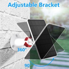 4W Solar Panel Charger Adjustable eufyCam 2/2 Pro/2C/2C Pro/E Security Camera