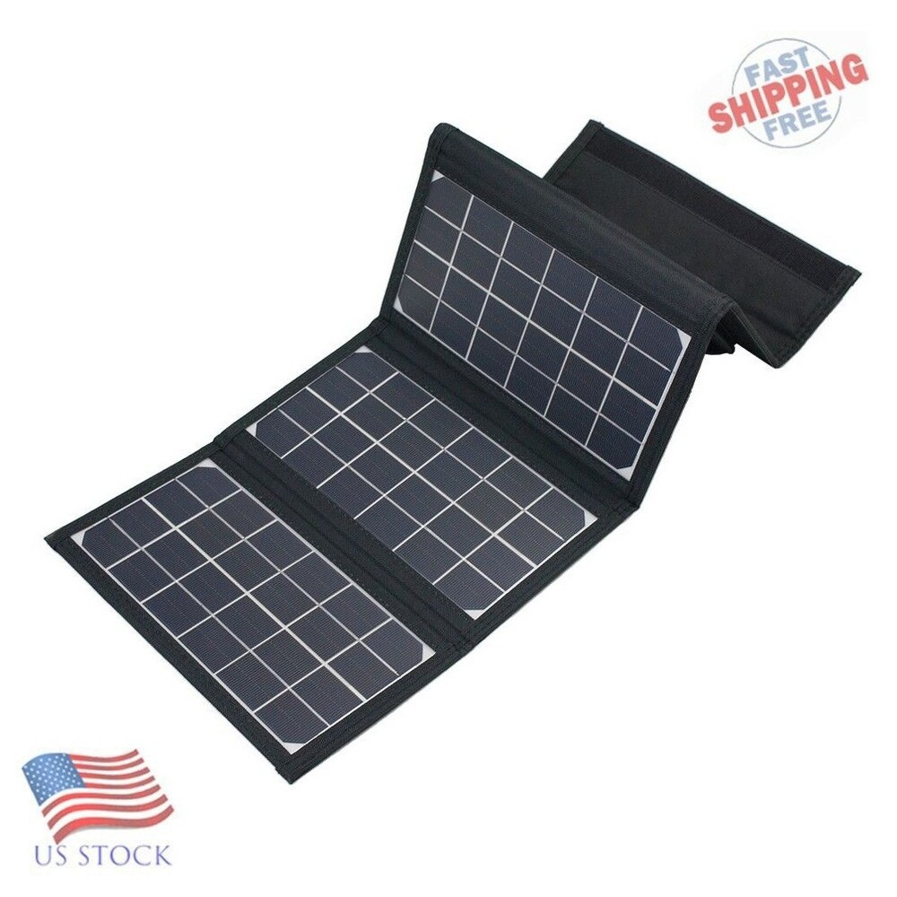 21W Solar Panel Charger Foldable Portable 5V / 2.1 A Monocrystalline