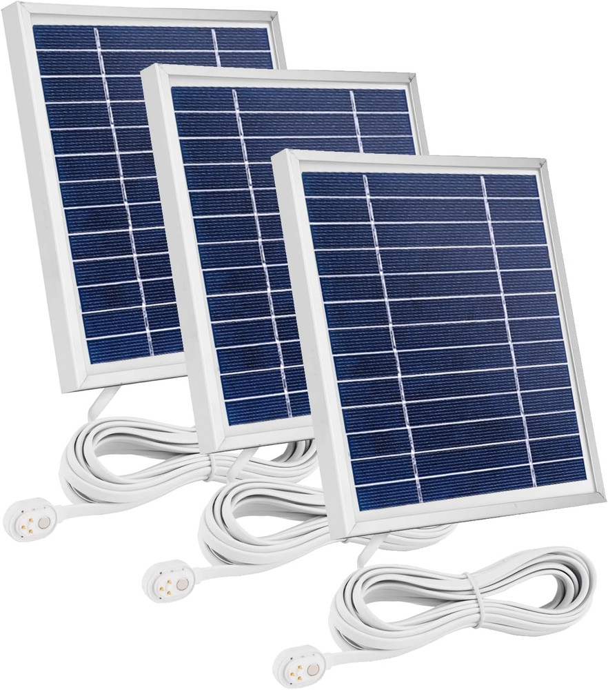 3 Pack Solar Panel Charger Compatible with Arlo Pro 5S 2K/Pro 4/Pro3/Ultra 2/Ult