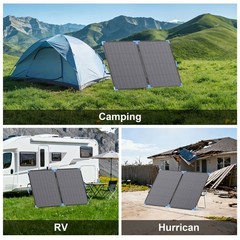 220 W Bifacial Solar Panel for Bluetti Power Stations Generator Backup Solution