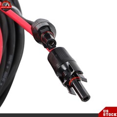 12AWG 20M Solar Panel Extension Cable Black+Red W/ M4 Connector For RV/Boat US