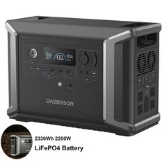 Dabbsson 2330Wh 2200W Power Station LiFePO4 Battery for RV Camping Home 14 ports