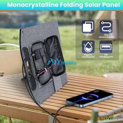 100W Foldable Solar Panel Kit Self-support Waterproof for Outdoor RVs Van Trip