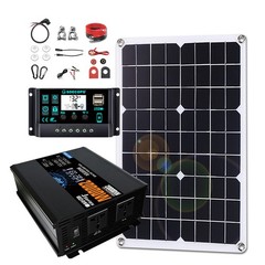 20000W Solar Emergency Power Supply | 500W Panel + 100A Controller + Inverter