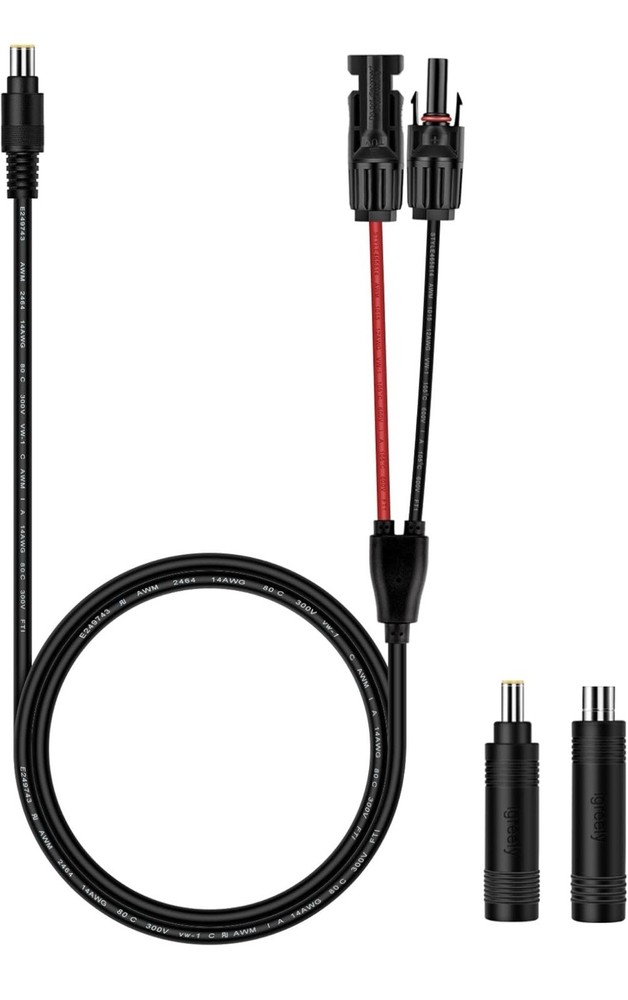 Solar Panel To 8mm Adapter Cable Dc 8mm Connector With Dc 5.5X2.5mm Converter📦
