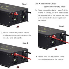 Pure Sine Wave Inverter 10KW 24V 120V 220V Power Car Truck Motor Solar Van Camp