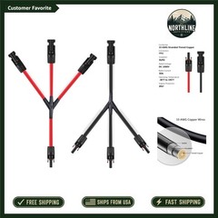 Plug & Play 3 to 1 Solar Connectors – 10AWG Dual-Layer for Long-Lasting Use
