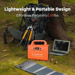 100W Portable Power Station – 96Wh LiFePO4 Battery, Ultra-Light Solar Generator,