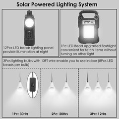 Solar Power Station Generator Panel Power Bank Outlet Camping Emergency Portable