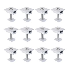 12 Pcs Solar Panel Middle Clamps 35mm Aluminium Solar Panel Mount Mid Clips
