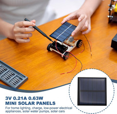 4PCS 3V 0.63W 0.21A Mini Solar Panels, Small Solar Photovoltaic Power Cells Char