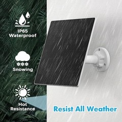Solar Panel Charger 5W for Security Camera Outdoor Micro USB USB C DC 5V