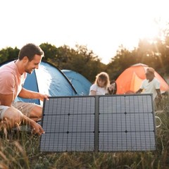 MHPOWOS Foldable Solar Panel 110W Portable Solar Charger IP67 Waterproof For RV