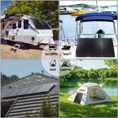 100W 400W Watt 18V Portable Flexible Solar Panel Kit RV Camping Off-Grid Rooftop