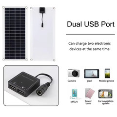 20W-1000W Solar Panel 12V Solar Cell 10A-100A Controller Solar Plate Kit for Pho