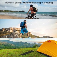40W Foldable Solar Panel Charger with USB-C and USB-A Outputs for Phones, Pow…