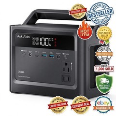 350W Surge 700W Portable Power Station 230.4Wh LiFePO4 Battery 110V AC Outlet