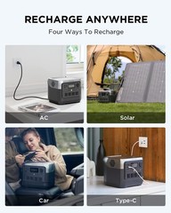 EF ECOFLOW Portable Power Station RIVER 2 Pro 768Wh LiFePO4 Battery 70 Min Fast