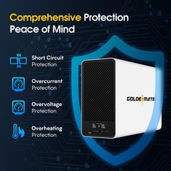 Goldenmate 2000VA 1600W Pure Sine Wave UPS Backup Power Supply LiFePO4 Battery