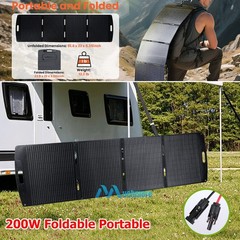 200W Foldable Solar Panel Portable Power Supply 23.5% Efficiency Outdoor Camping