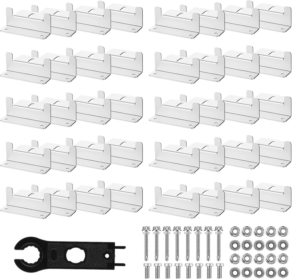 Konohan 10 Set Solar Panel Mounting Brackets Z Bracket Aluminum Solar Panel Moun