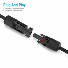 1 Pair Solar Connectors Y Branch Parallel Adapter Cable Wire Plug for SolarPanel