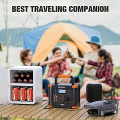 Portable Power Station 300W, GRECELL 288Wh Solar Generator w/60W USB-C PD Output