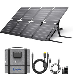 60W Portable Compact Solar Panel with PD 45W USB-C, 20W USB-A, DC Ports for Powe